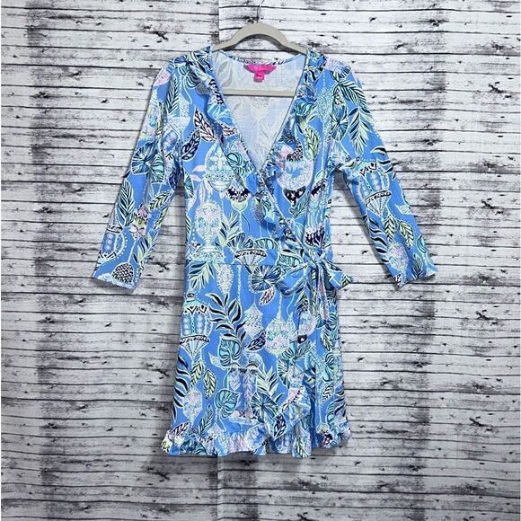 Lilly Pulitzer Jessalynne Romper Lapis Lantern - Picture 1 of 10